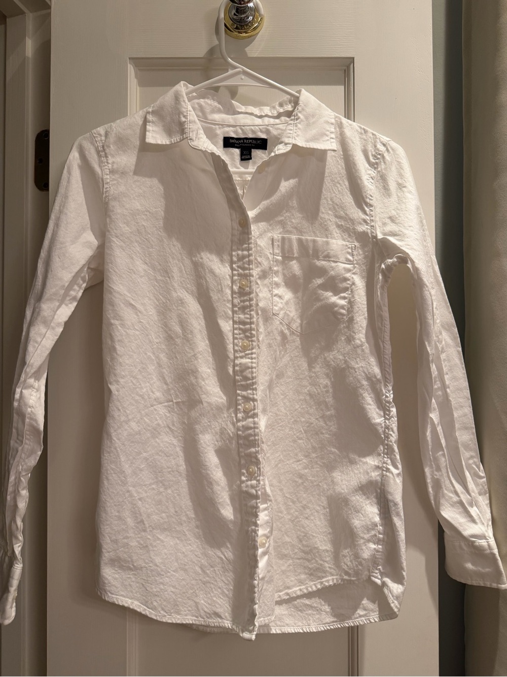 Banana Republic Dillon White Button-Down Shirt 100% Cotton